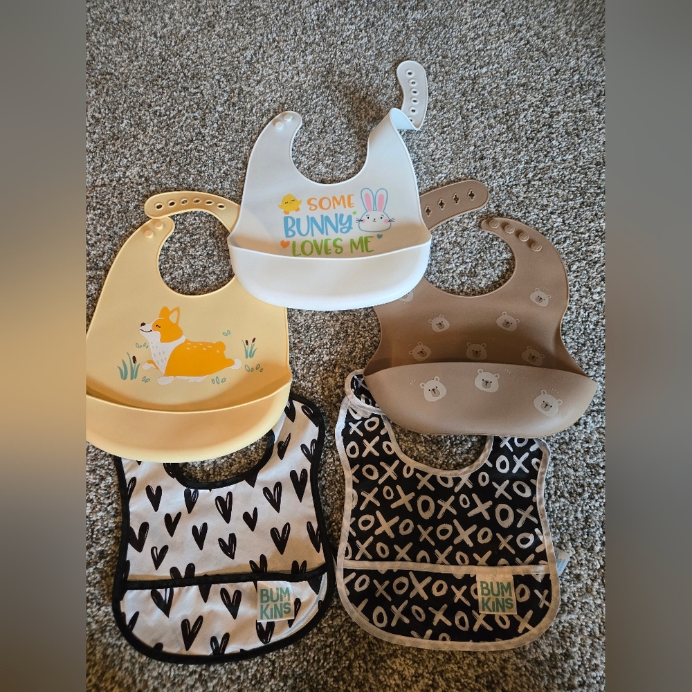 Set Of 5 Bibs